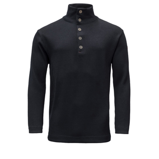 WOOL SWEATER BLAATRØIE SWEATER BUTTON NECK