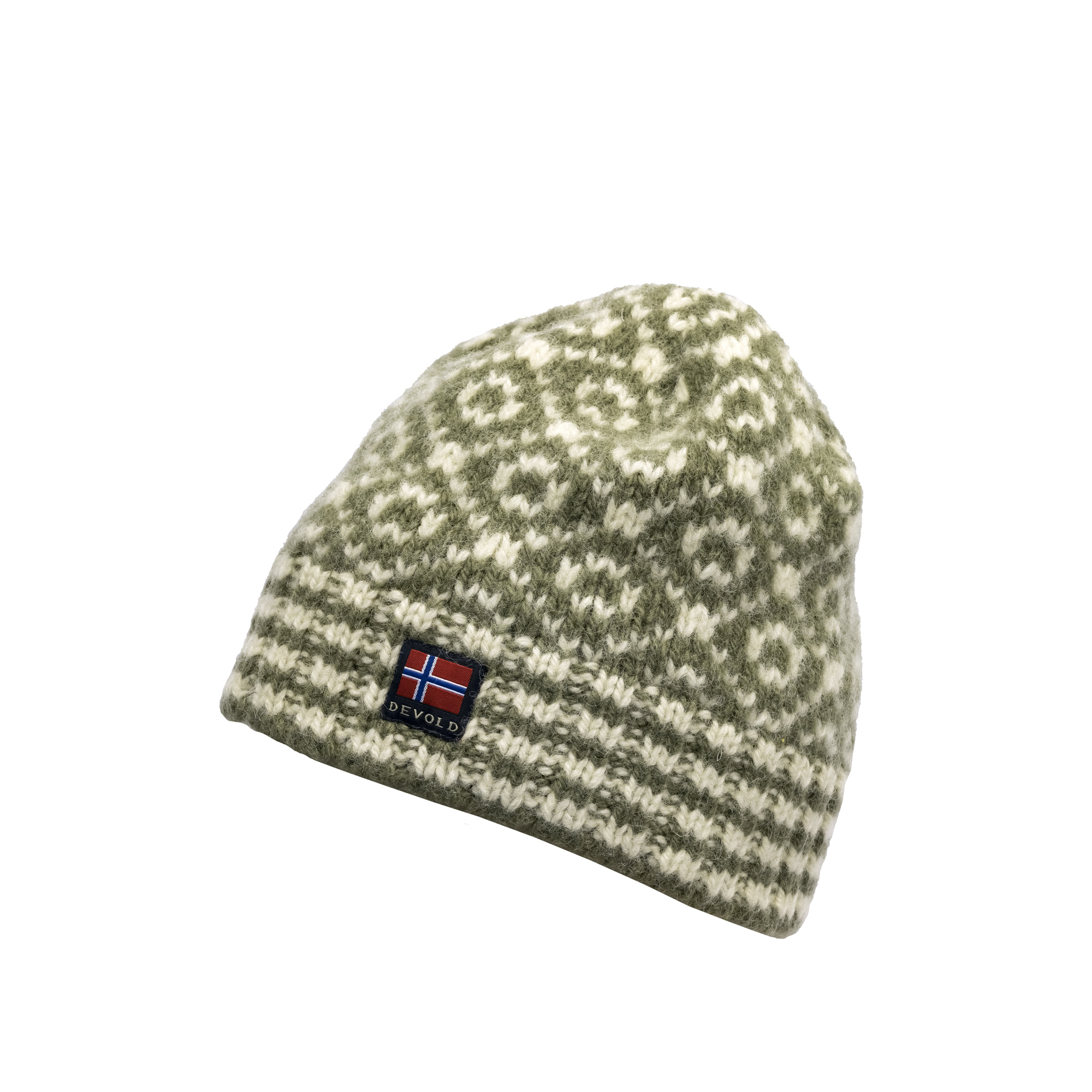 Svalbard Wool Beanie Olive/Offwhite 58