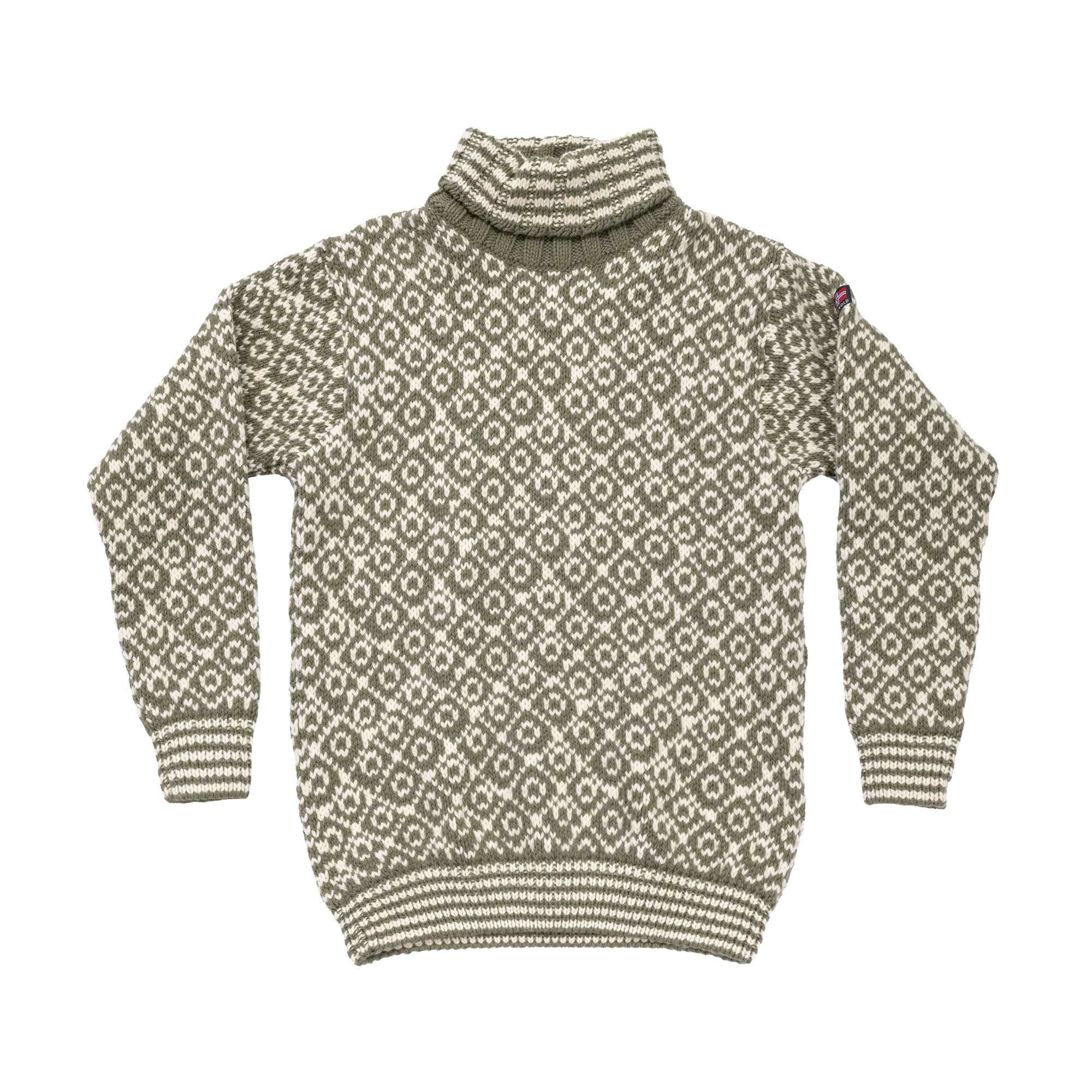 Devold Unisex Svalbard Sweater High Neck Hindberry/Offwhite